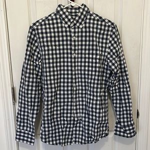 J. Crew Gingham Cotton Shirt - Small